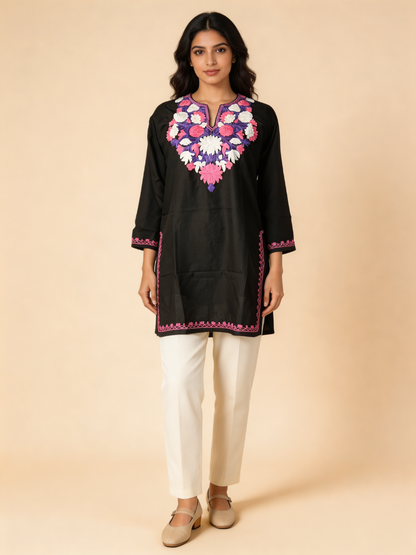 Noor : Aari embroidery summer kurti | Ebony