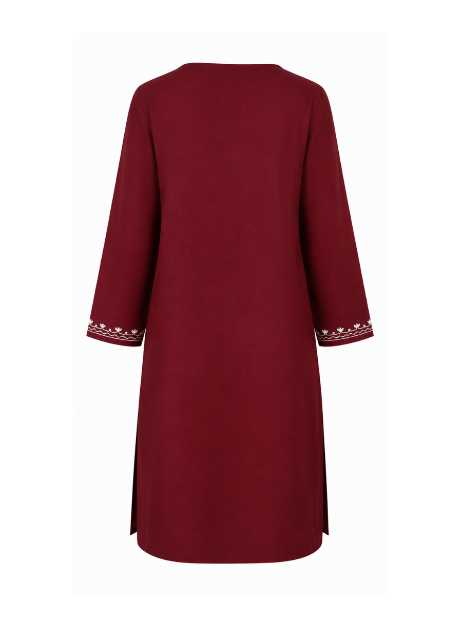 Noor : Aari embroidery summer kurti | Plum