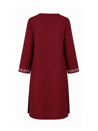 Noor : Aari embroidery summer kurti | Plum