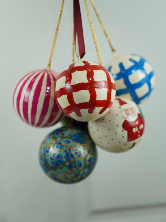 Bauble Balls -Handcrafted Paper Mache Christmas Ornaments & Festive Décor