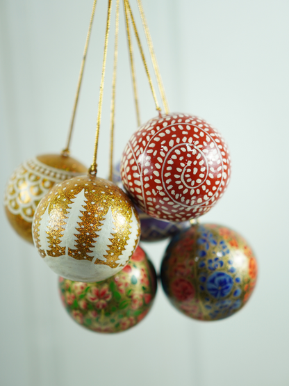 Bauble Balls -Handcrafted Paper Mache Christmas Ornaments & Festive Décor