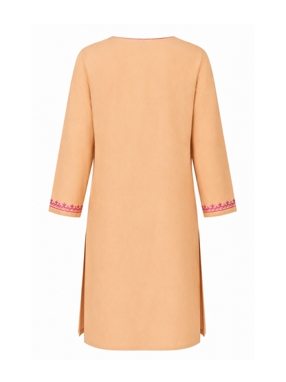 Noor : Aari embroidery summer kurti |  Grayish Brown