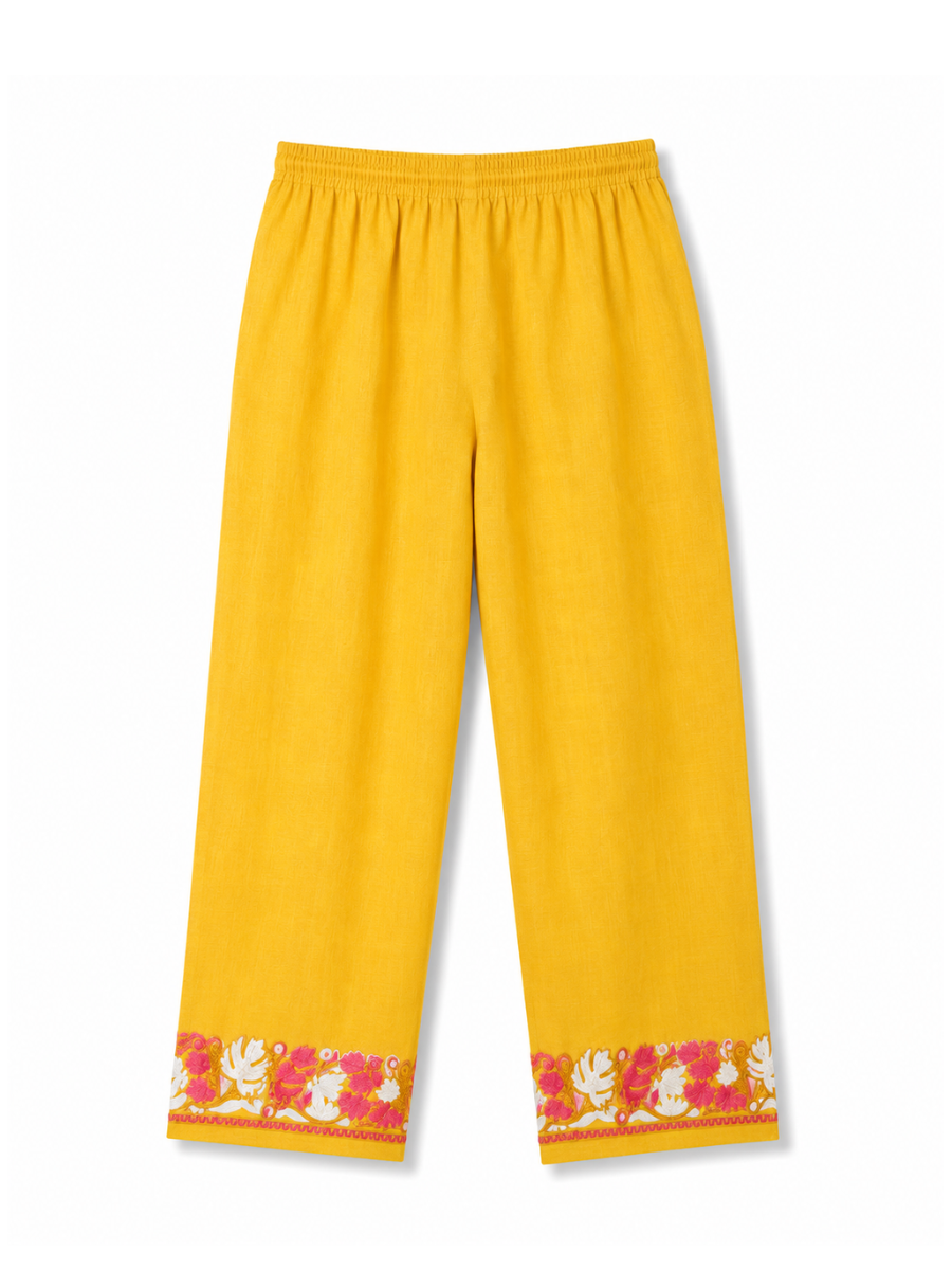 Noor : Aari embroidery summer Co-Ord Set | Gold