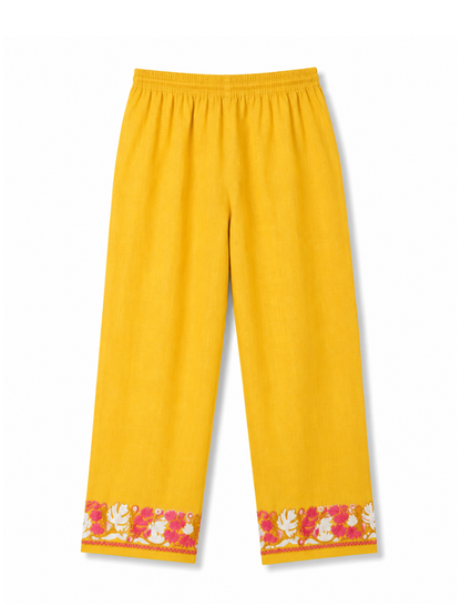 Noor : Aari embroidery summer Co-Ord Set | Gold