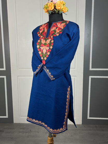 Rang-E-Chinar Blue Short Woolen Kurtis