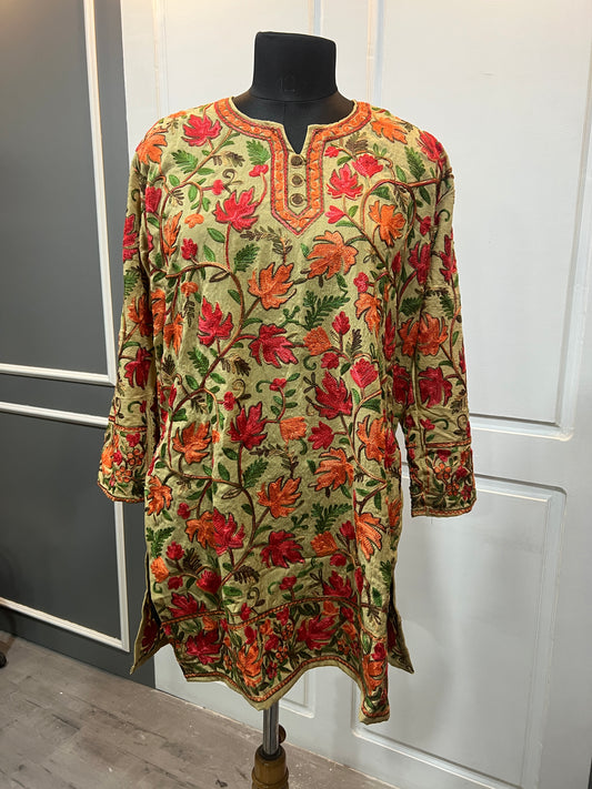 Noor : chinar embroidery summer kurti | amber