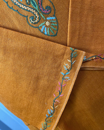 Meeras: Hand-Embroidered Raffel Phiran | Amber