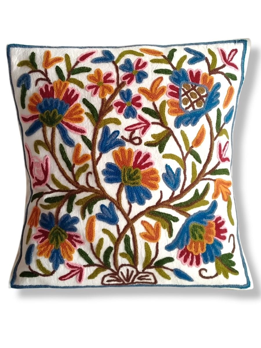 Saffron Sky Blue Cushion Covers - set of 2 - KaarKash