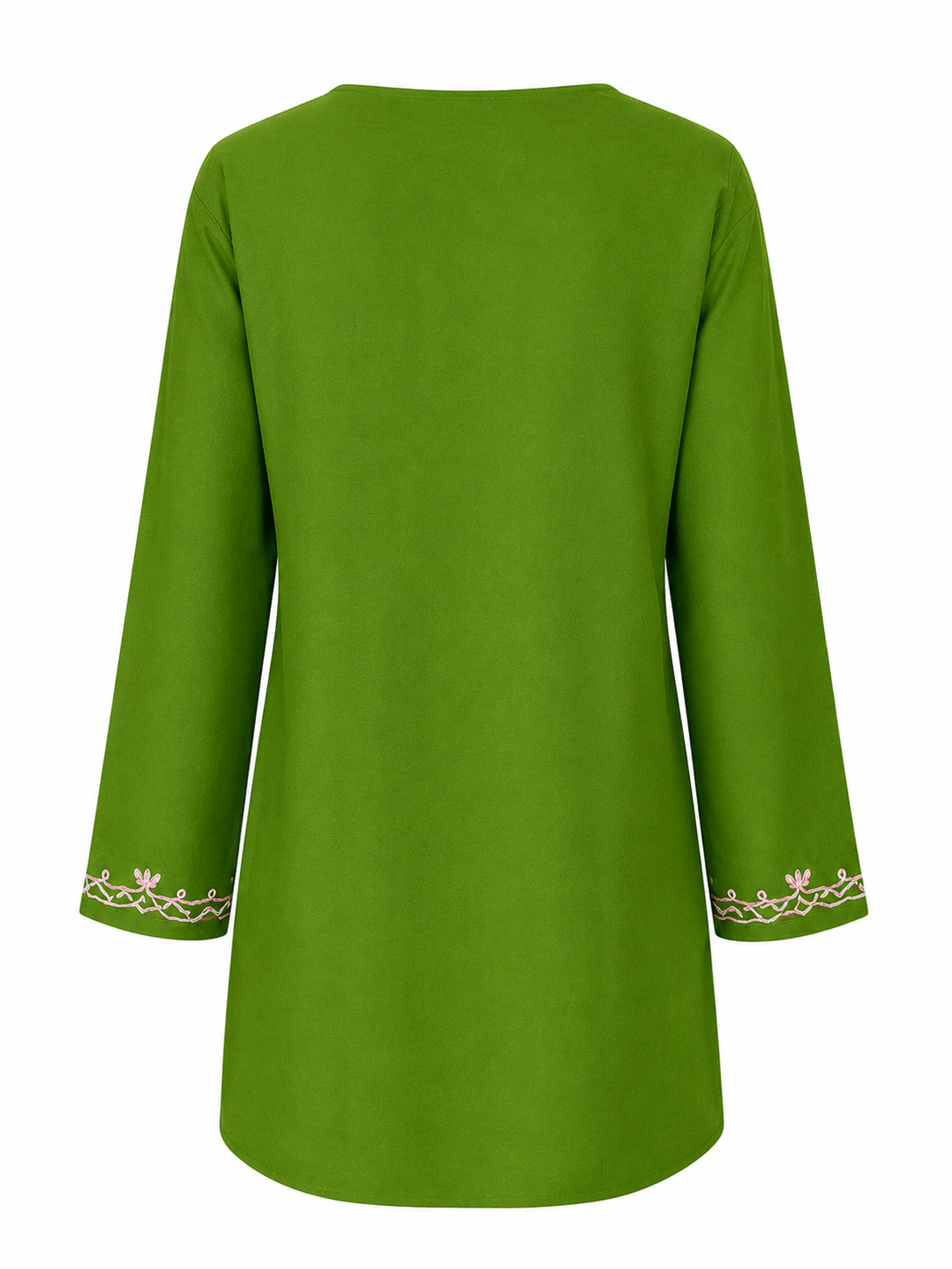 Noor : Aari embroidery summer kurti | Bottle Green