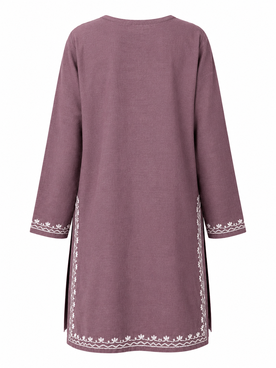 Noor : Aari embroidery summer kurti | Dark Purple