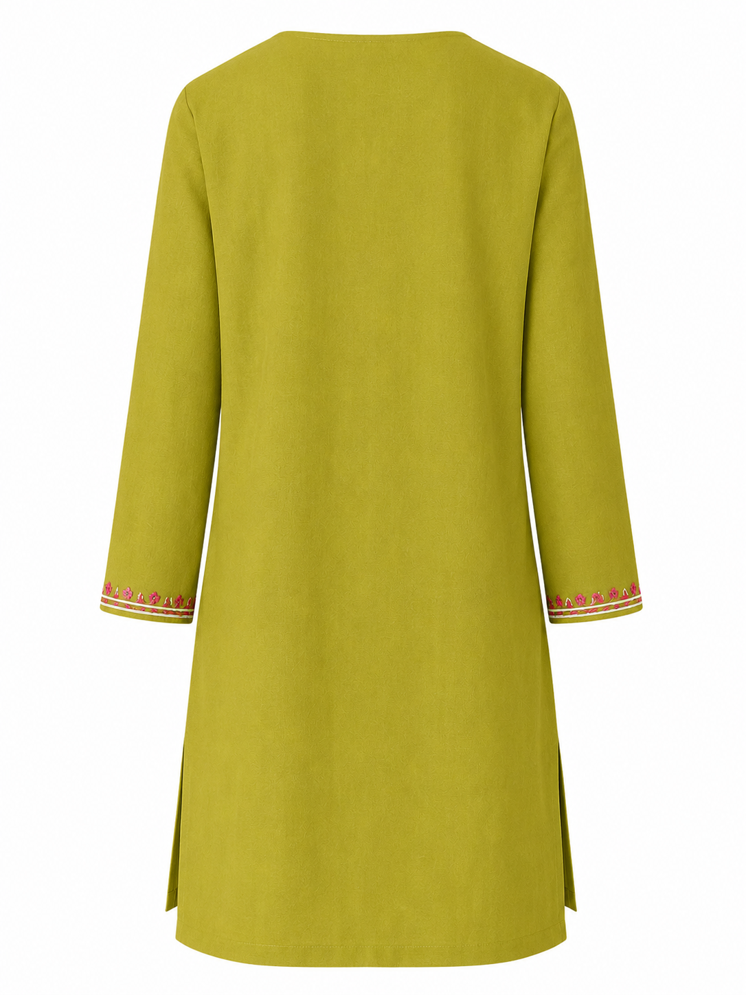 Noor : Aari embroidery summer kurti | Dark Yellow