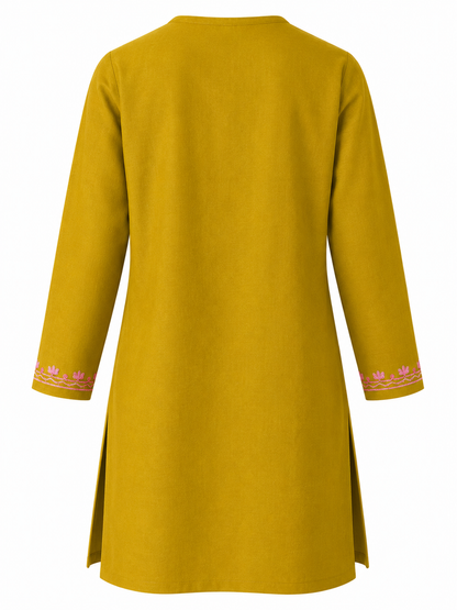 Noor : Aari embroidery summer kurti | Gold