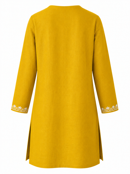 Noor : Aari embroidery summer kurti | Gold