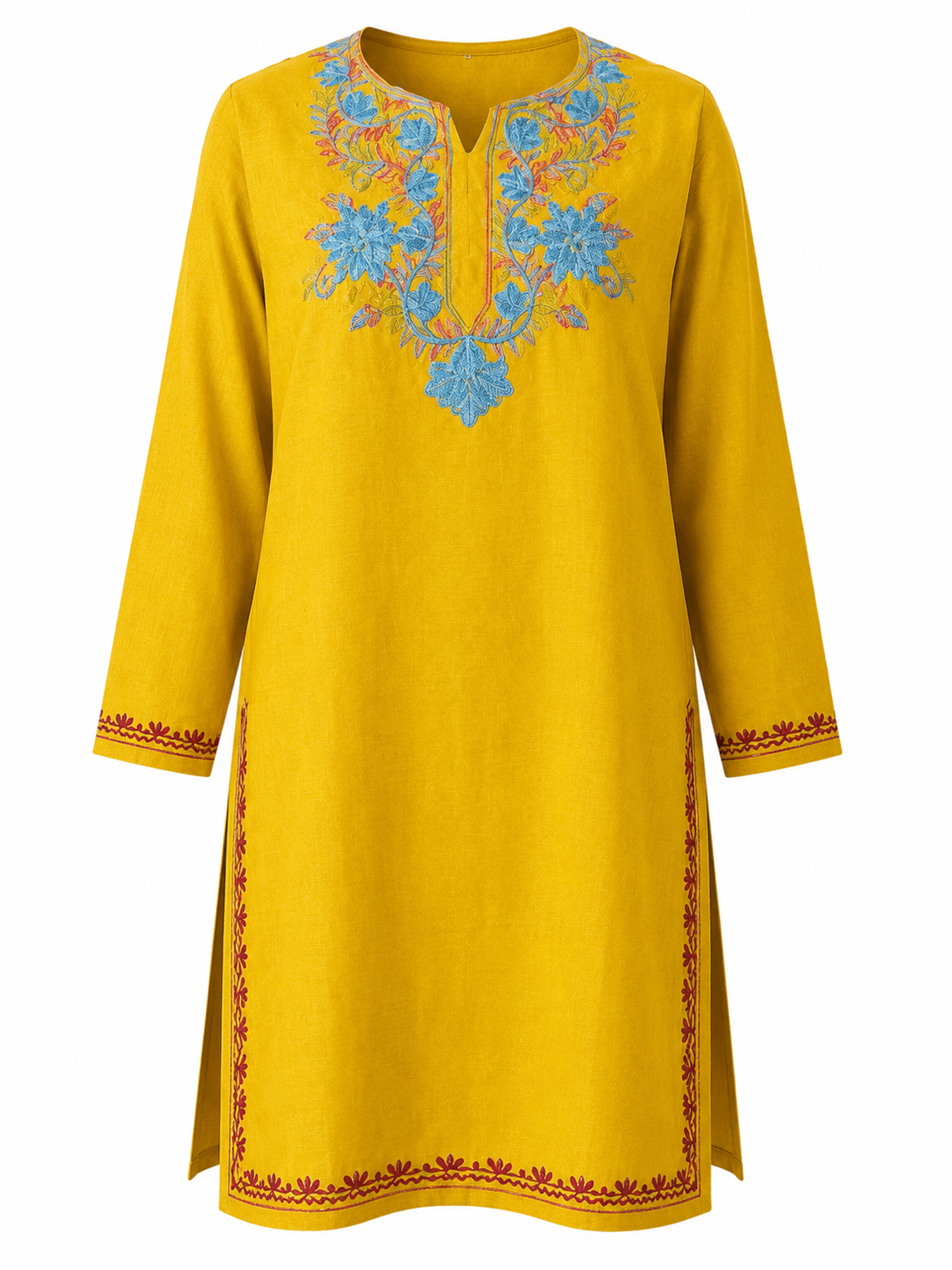 Noor : Aari embroidery summer kurti | Gold