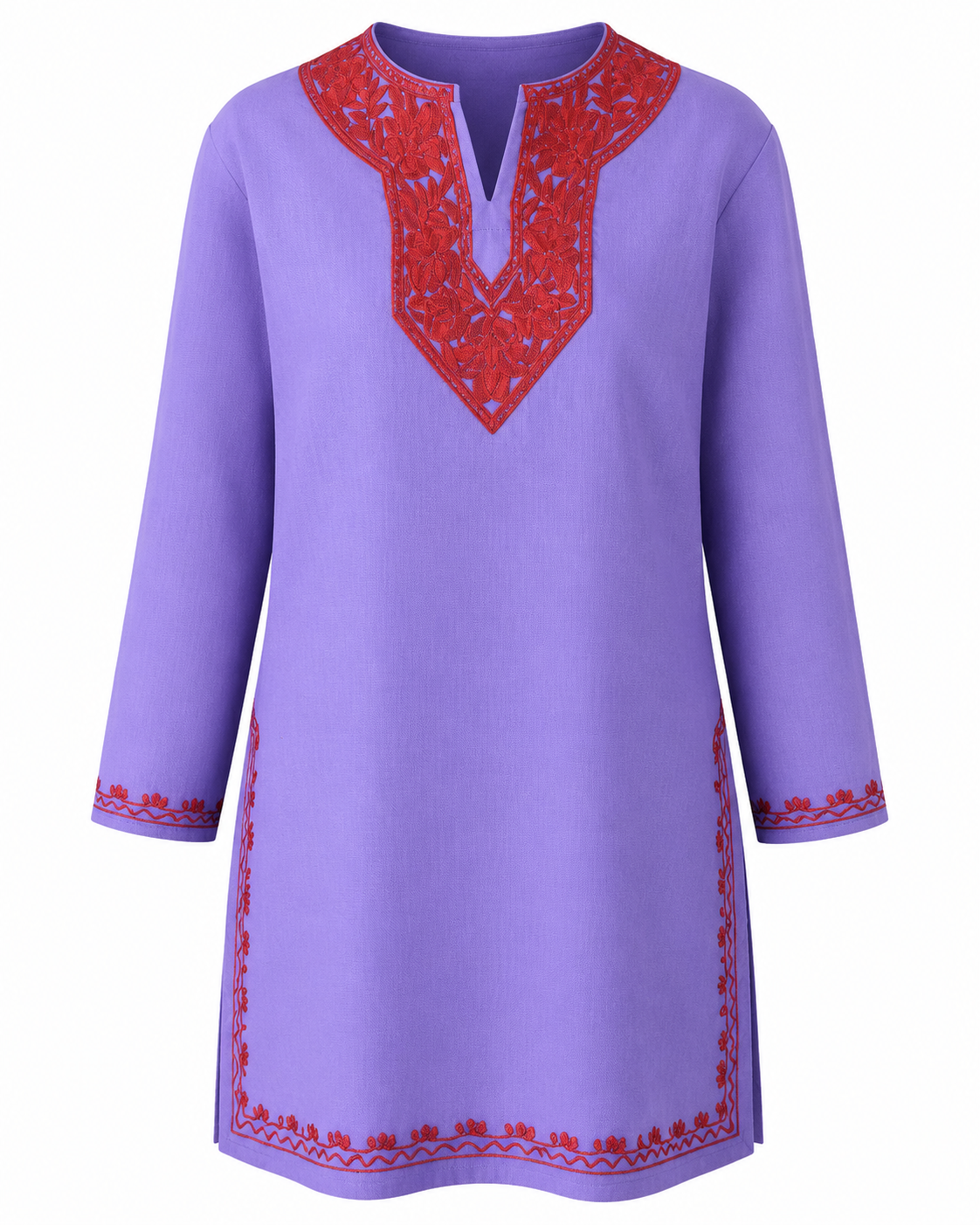 Noor : Aari embroidery summer kurti | Lavender
