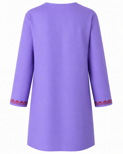 Noor : Aari embroidery summer kurti | Lavender