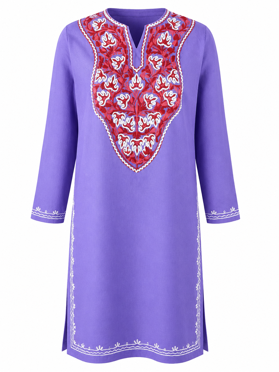 Noor : Aari embroidery summer kurti | lavender
