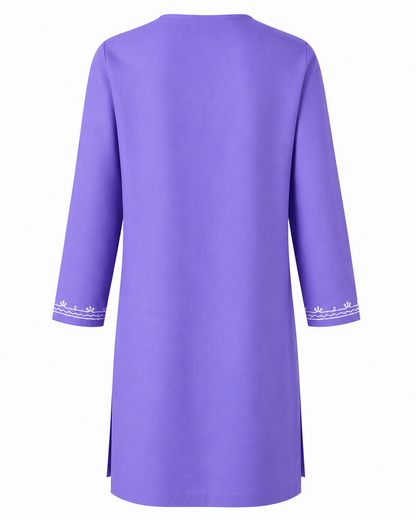Noor : Aari embroidery summer kurti | lavender