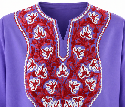 Noor : Aari embroidery summer kurti | lavender