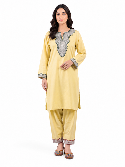 Boti Tila Summer Co-Ord set | Light Yellow