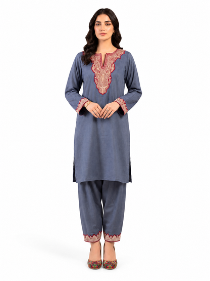Boti Tila Summer Co-Ord set |Blue Gray