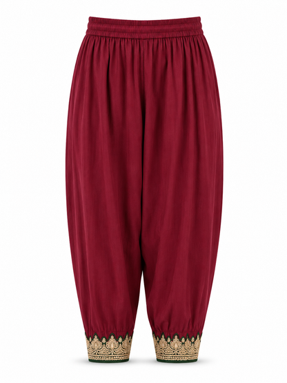 Boti Tila Summer Co-Ord set |Dark Red