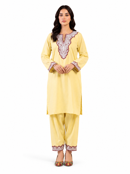Boti Tila Summer Co-Ord set |Light Yellow