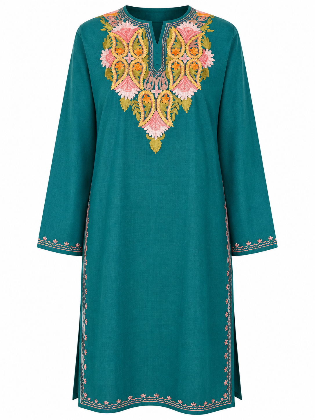 Kashmir Aari cotton Co-Ord Set | Ocean Breeze