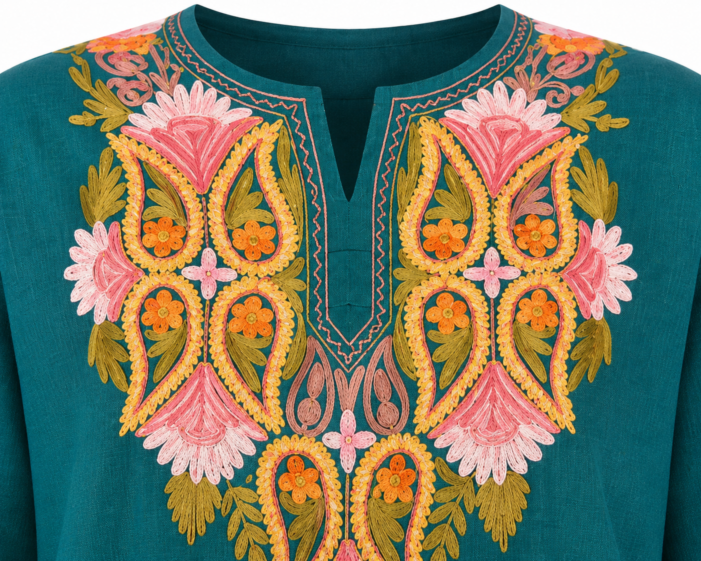 Kashmir Aari cotton Co-Ord Set | Ocean Breeze
