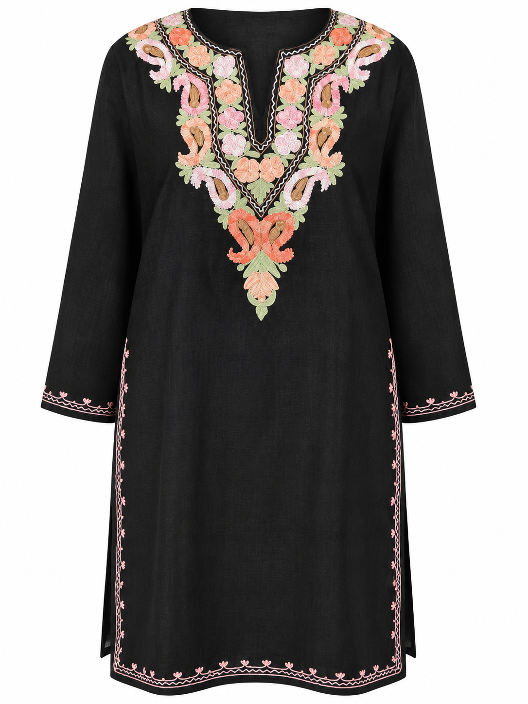 Kashmir Aari cotton Co-Ord Set | Ebony
