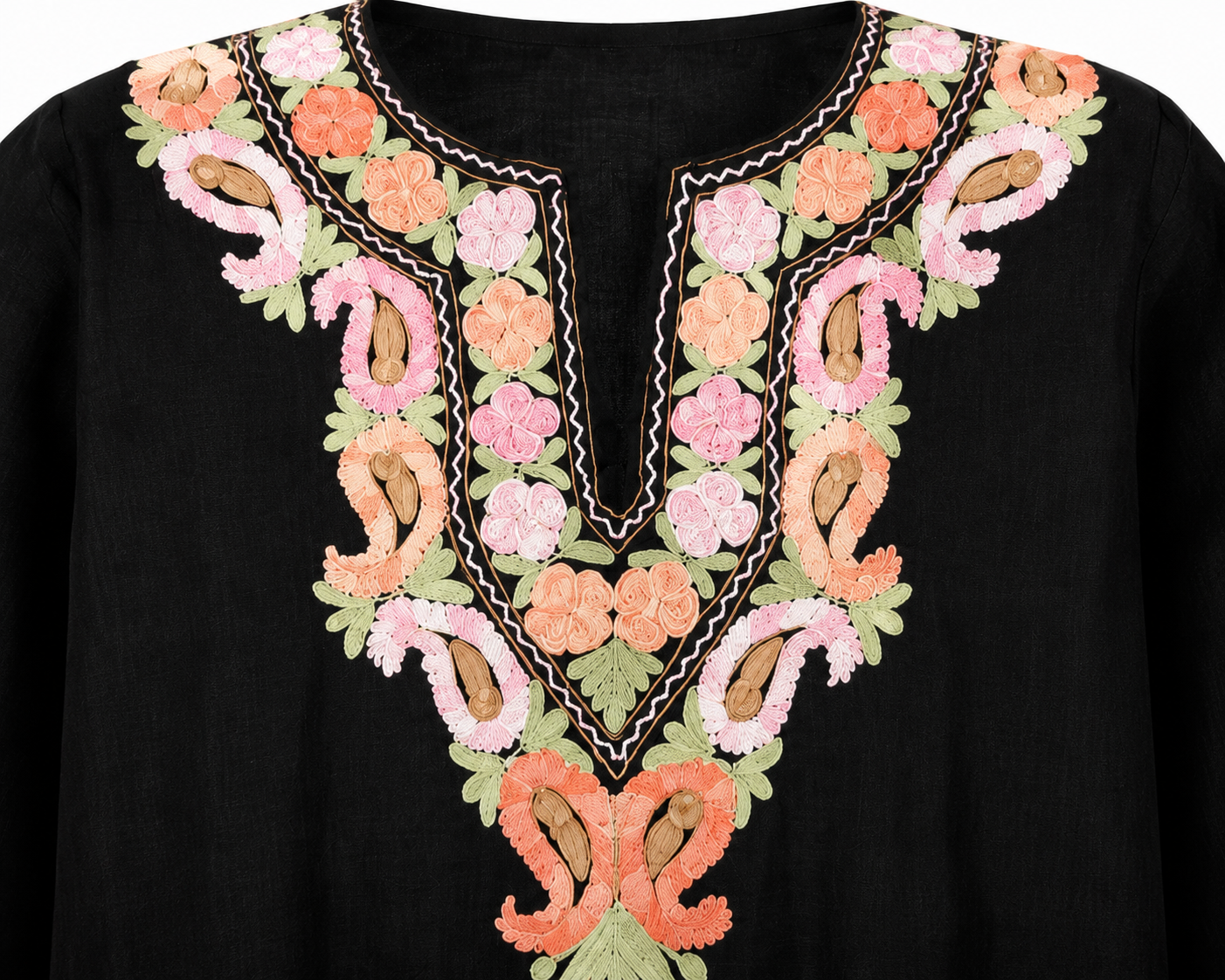 Kashmir Aari cotton Co-Ord Set | Ebony