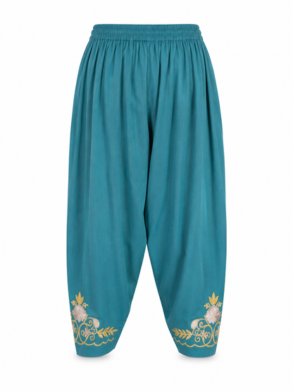 Kashmir Aari cotton Co-Ord Set | Dark Teal