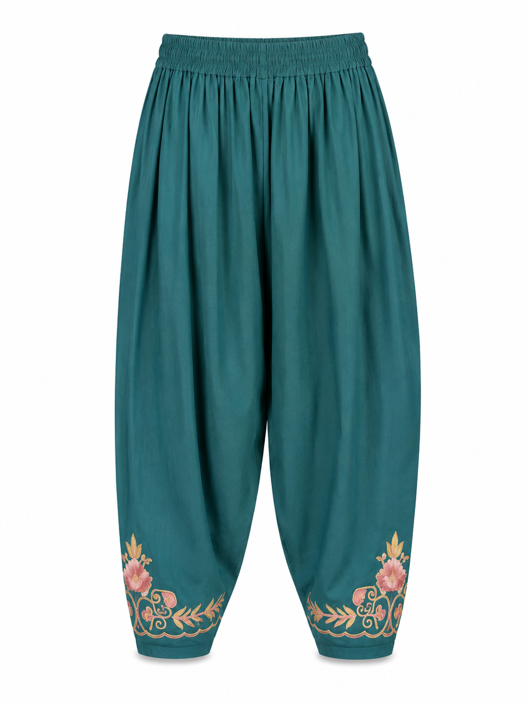 Kashmiri Manual Aari worked cotton Co-Ord Set | Ocean Breeze