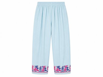 Noor : Kashmiri Aari embroidery summer Co-Ord Set | Aqua