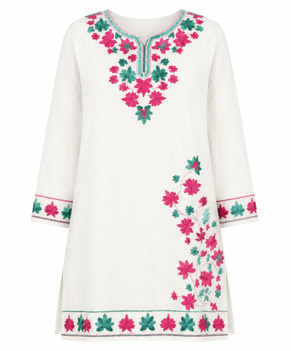 Kashmir Aari cotton Co-Ord Set | Light Gray