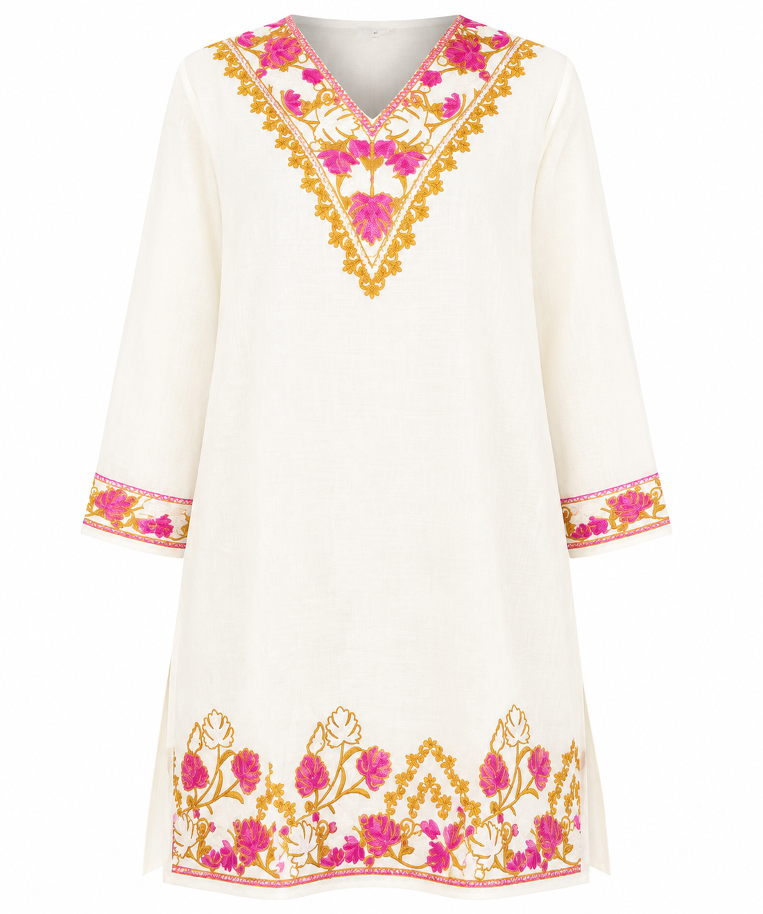 Kashmir Aari cotton Co-Ord Set | Light Gray