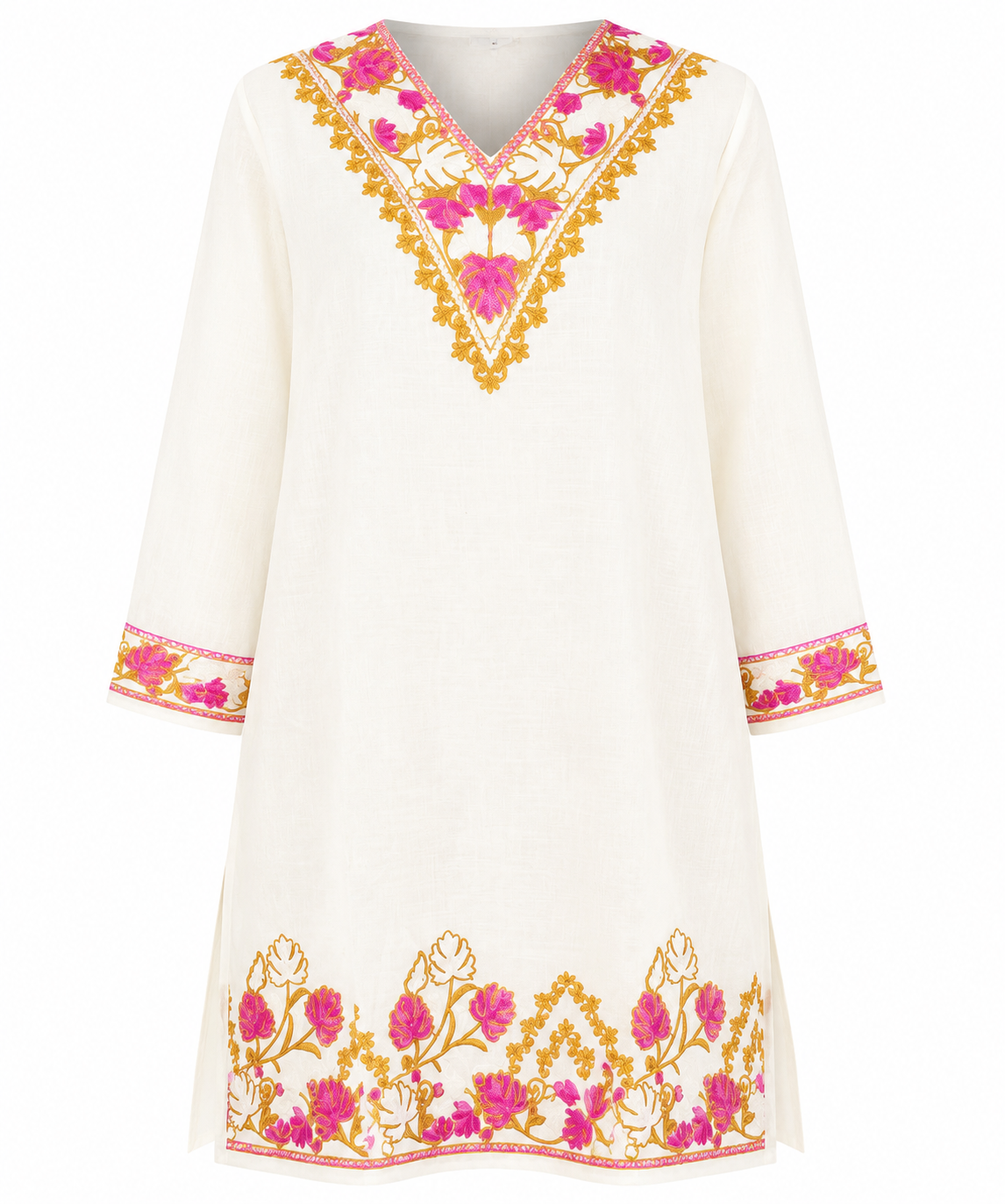 Kashmir Aari cotton Co-Ord Set | Light Gray