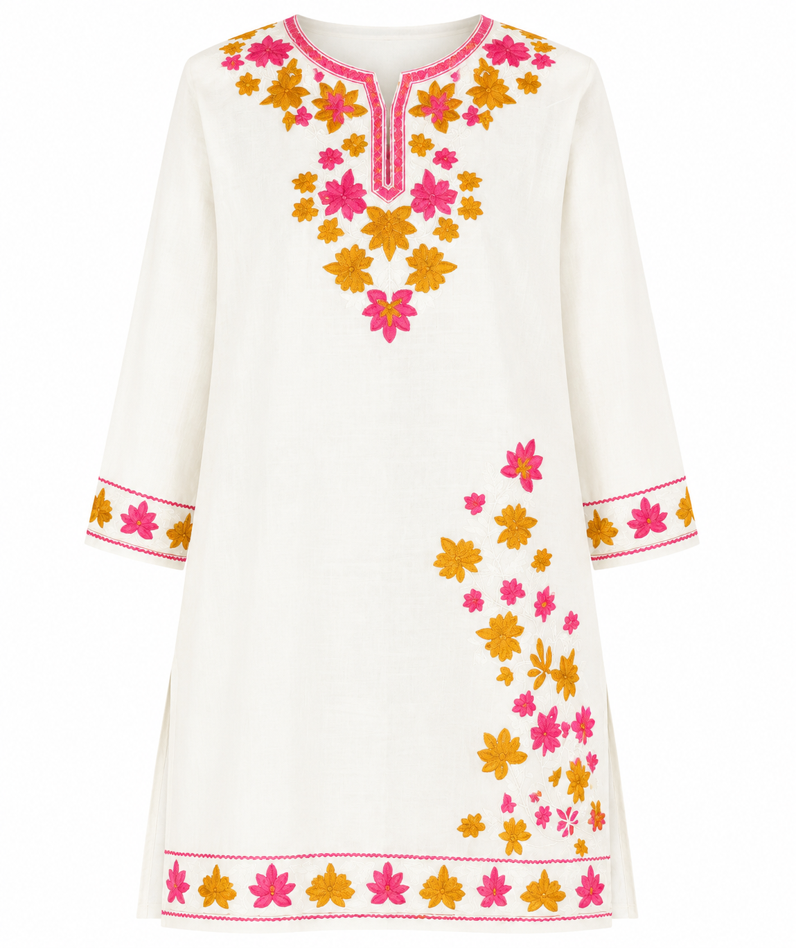 Kashmir Aari cotton Co-Ord Set | Light Gray