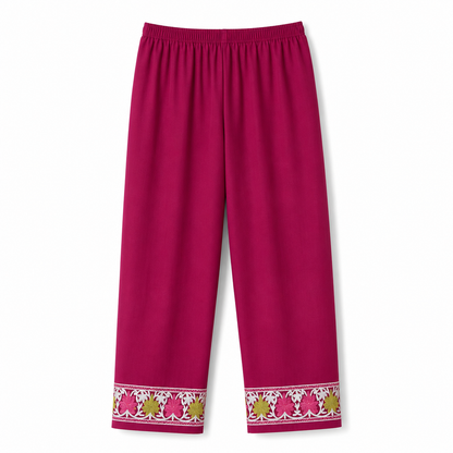 Kashmir Aari cotton Co-Ord Set | Plum