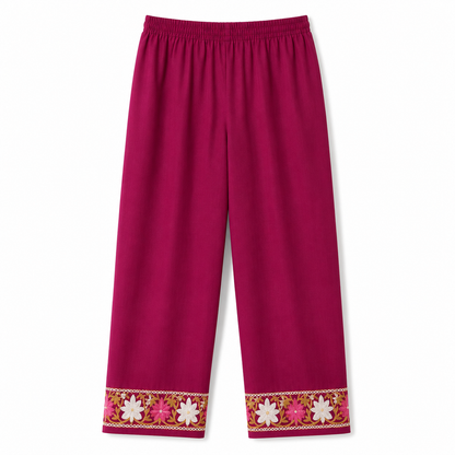 Kashmir Aari cotton Co-Ord Set | Plum