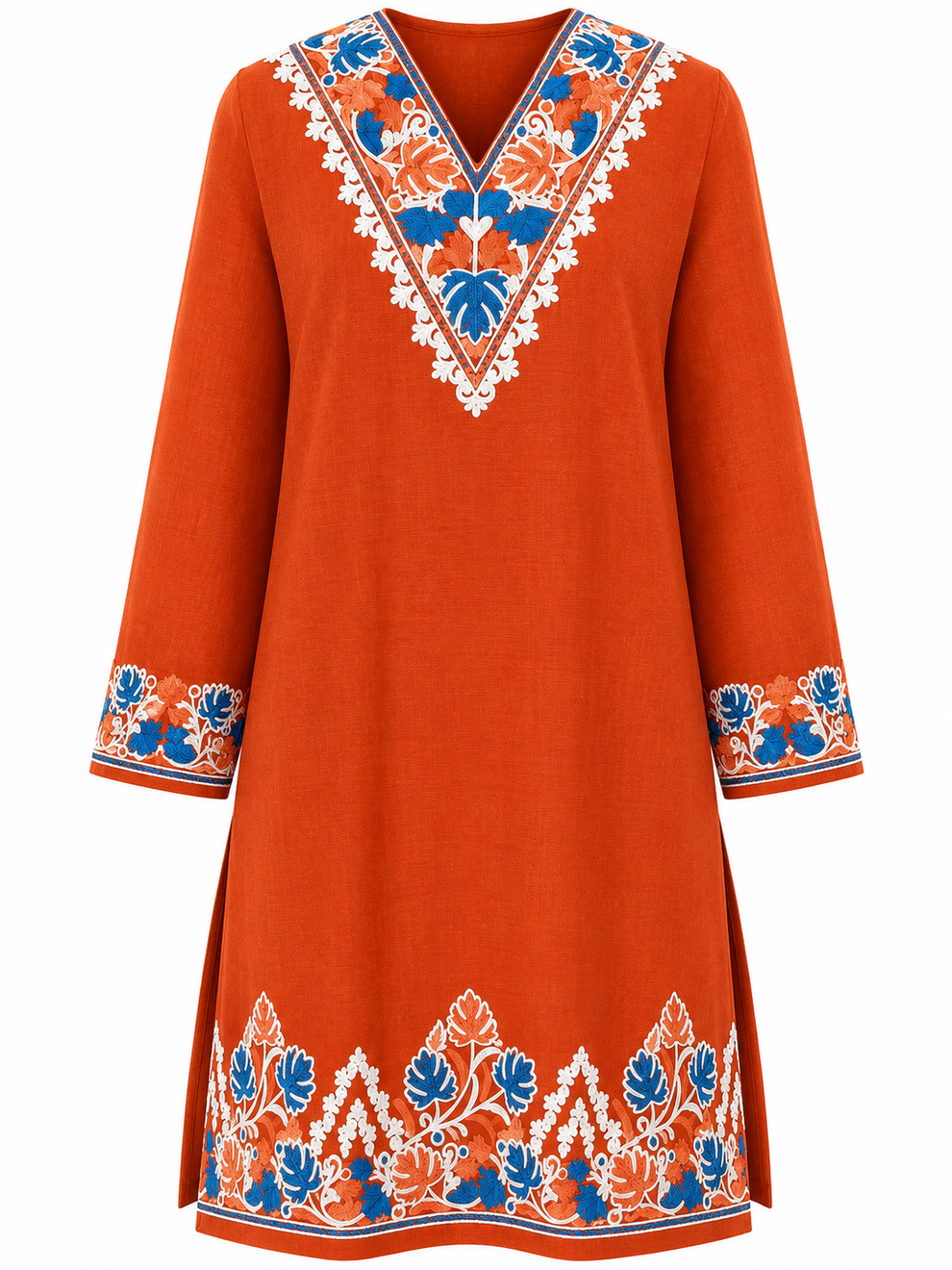 Kashmir Aari cotton Co-Ord Set | Sassy Salmon