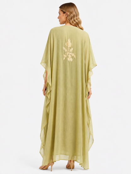 Golden Heritage Floral Embroidered Kaftan
