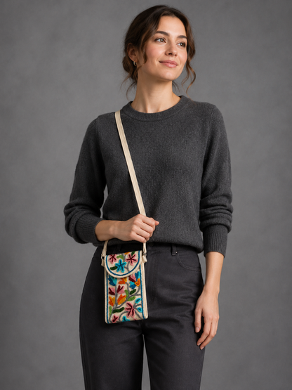 Kashmiri Embroidered Floral Sling Bag