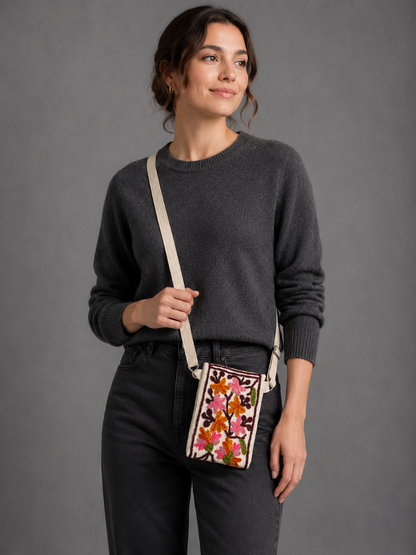 Kashmiri Embroidered Floral Sling Bag