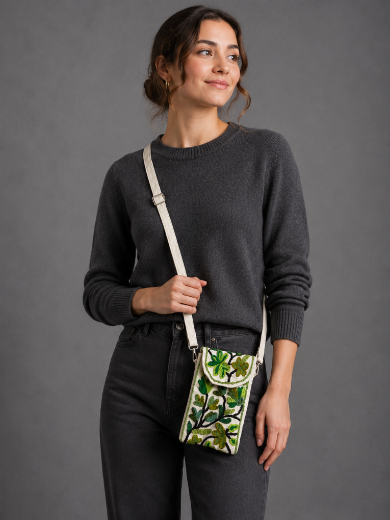 Kashmiri Embroidered Floral Sling Bag
