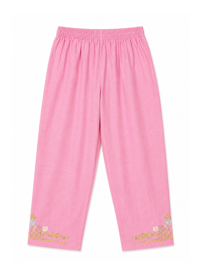 Kashmir Aari cotton Co-Ord Set | Vintage Pink