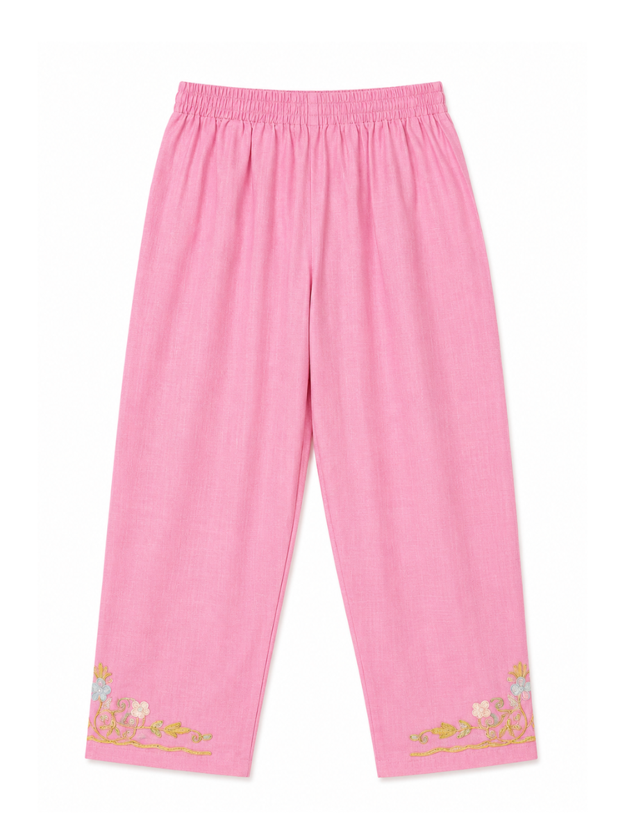 Kashmir Aari cotton Co-Ord Set | Vintage Pink