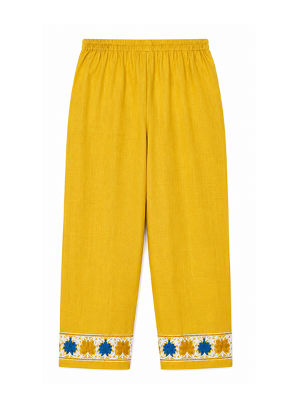 Noor : Aari embroidery summer Co-Ord Set | Gold