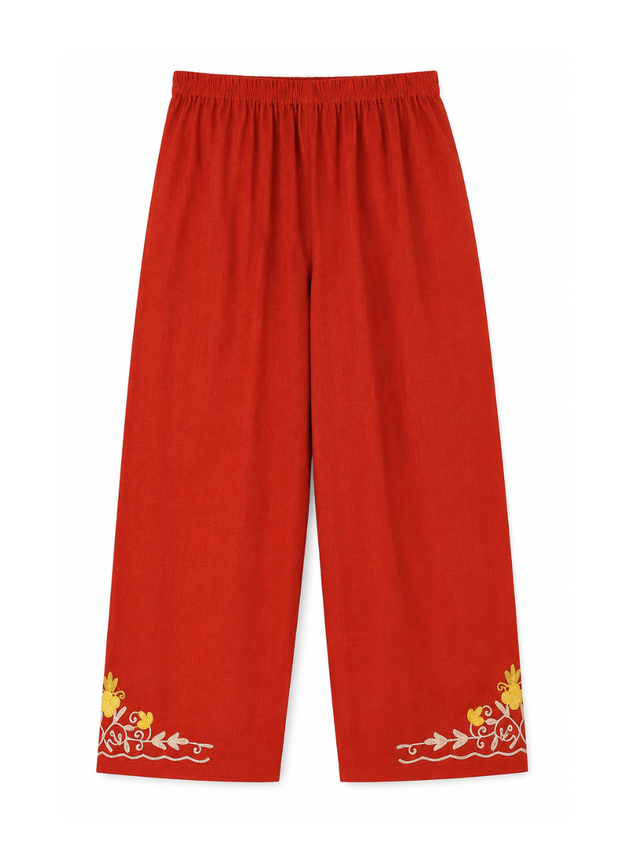 Kashmir Aari cotton Co-Ord Set | Sassy Salmon