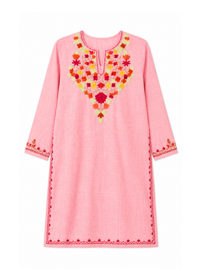 Kashmir Aari cotton Co-Ord Set | Vintage Pink